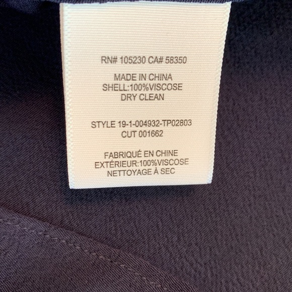 Joie Abe Button Embellished Crepe Long Sleeve Blouse in Midnight. - Picture 10 of 10